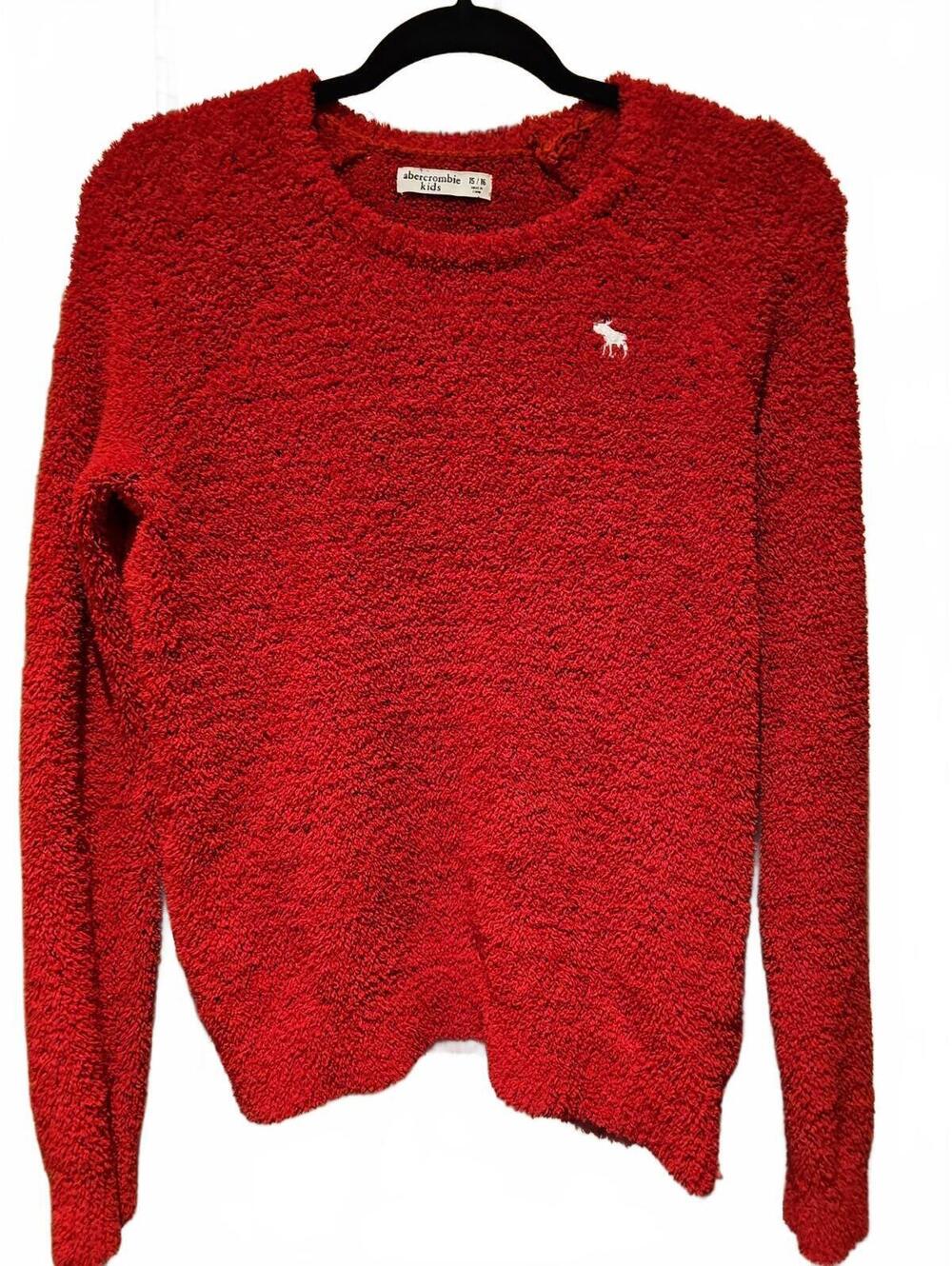 Girl’s Abercrombie Kids Long Sleeve Fuzzy Sweater Size 15/16 Fit Up to Womens M